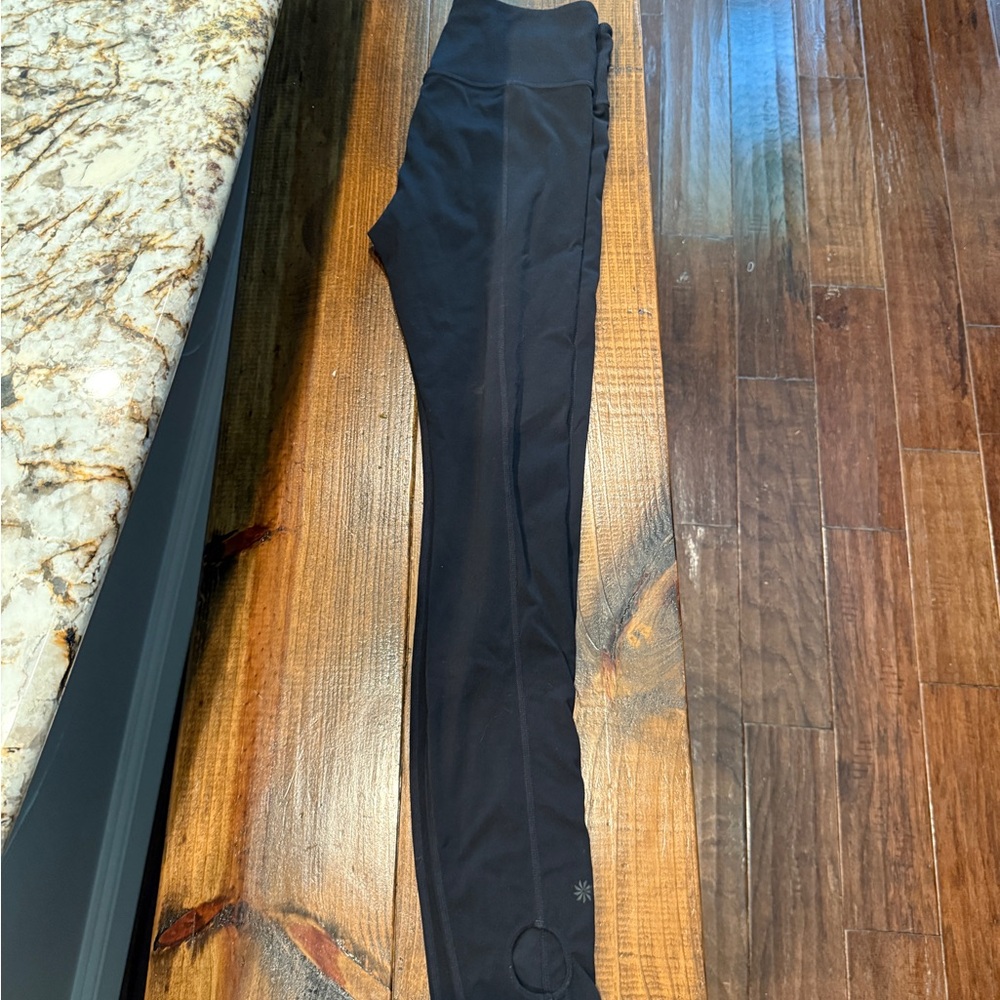 ATHLETA Black Athletic Leggings medium STIRRUP